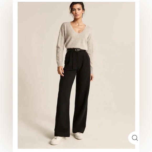 BRAND NEW Missy Milano wide leg tailored pants, black, large/long - Picture 1 of 2